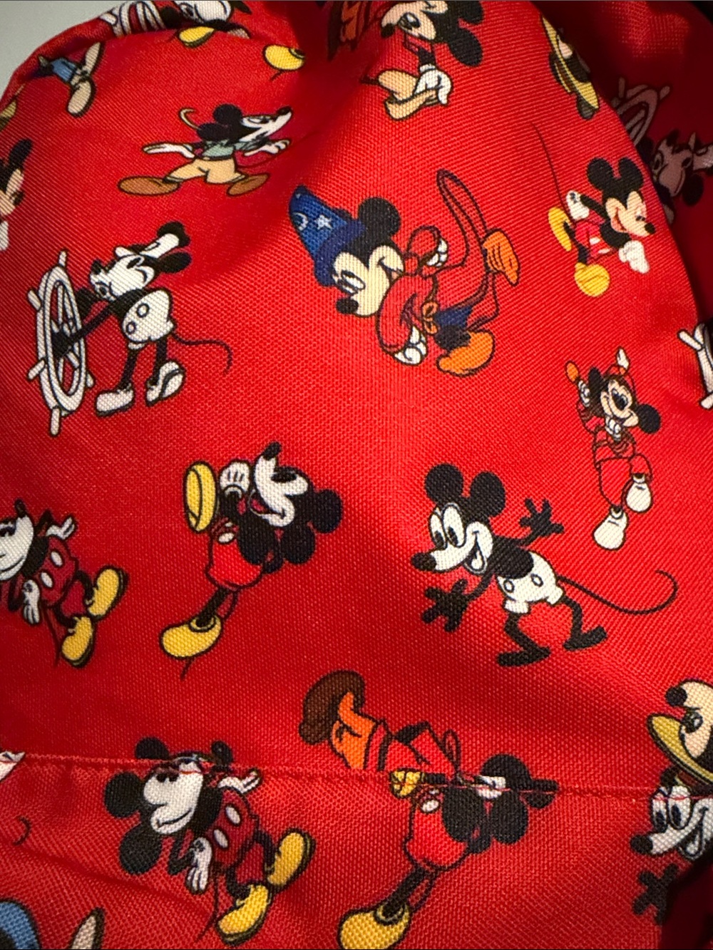 Disney Red Mickey Mouse Pattern Backpack - Picture 3 of 7